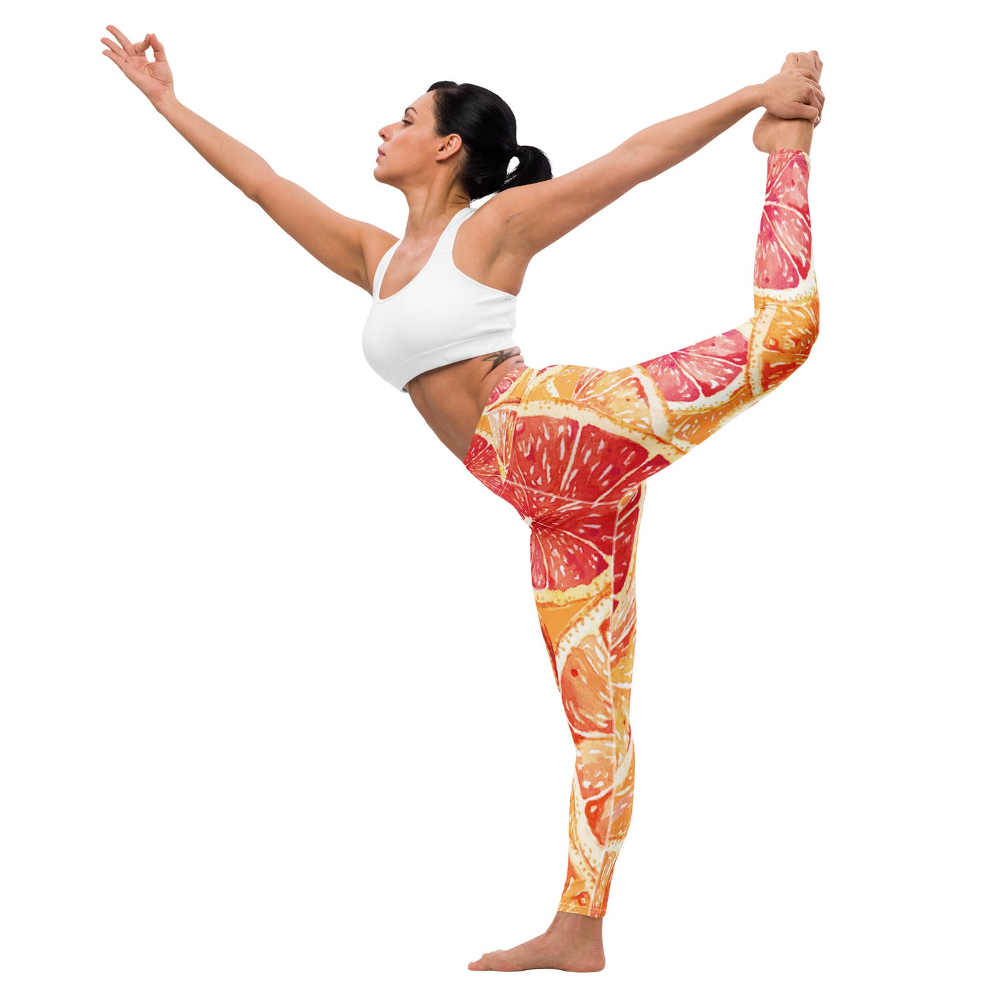 orange yoga leggings