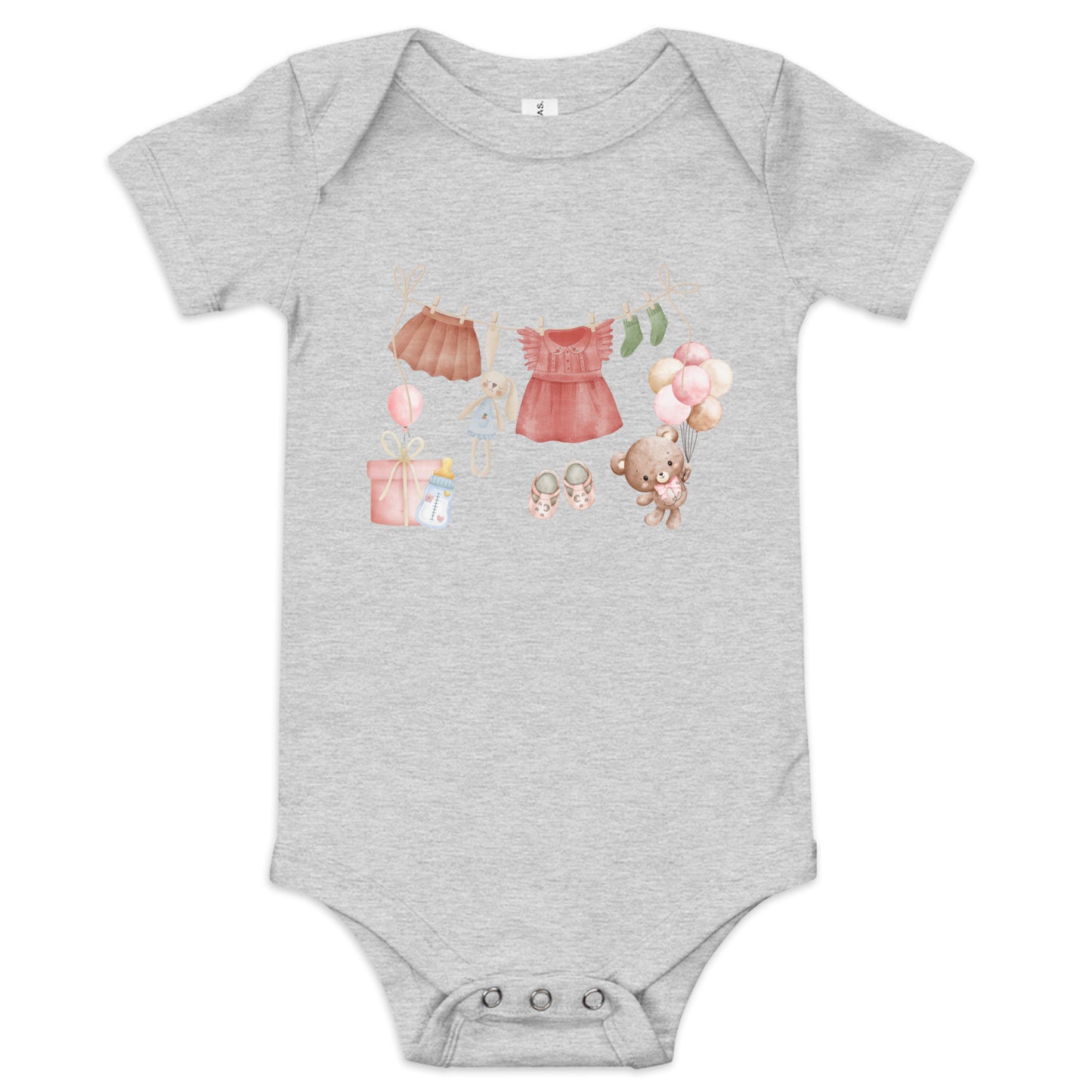BABY GIRL BABY SHORT SLEEVE ONE PIECE