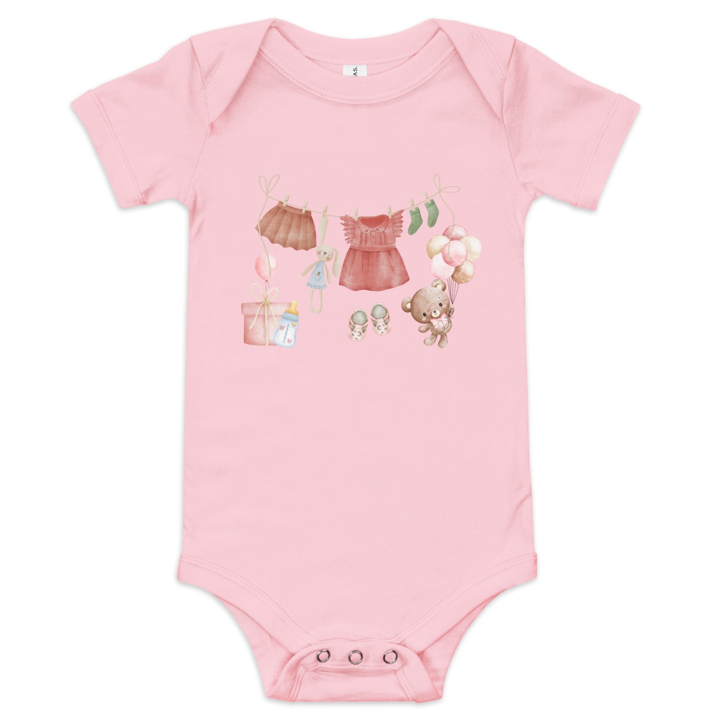 BABY GIRL BABY SHORT SLEEVE ONE PIECE
