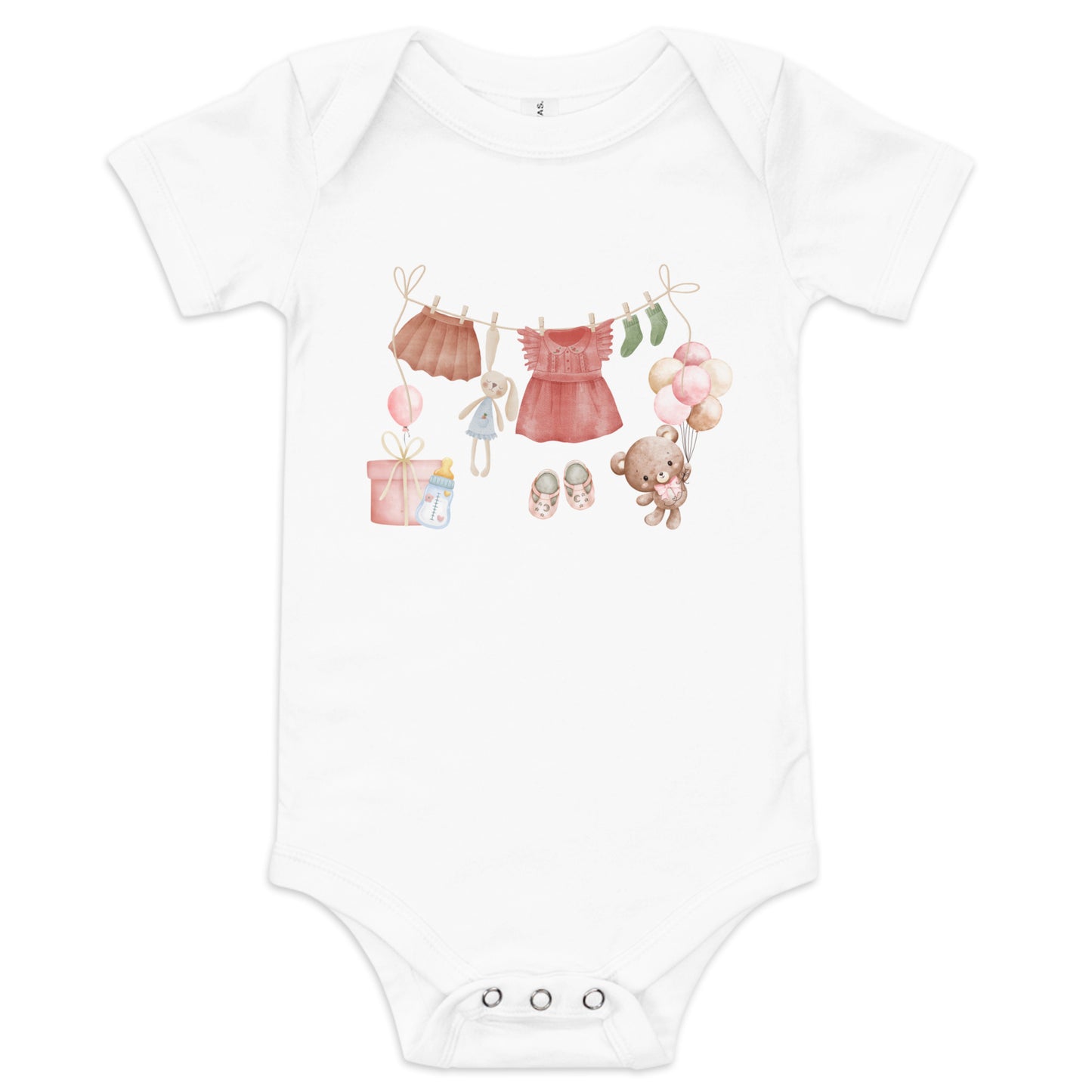 BABY GIRL BABY SHORT SLEEVE ONE PIECE