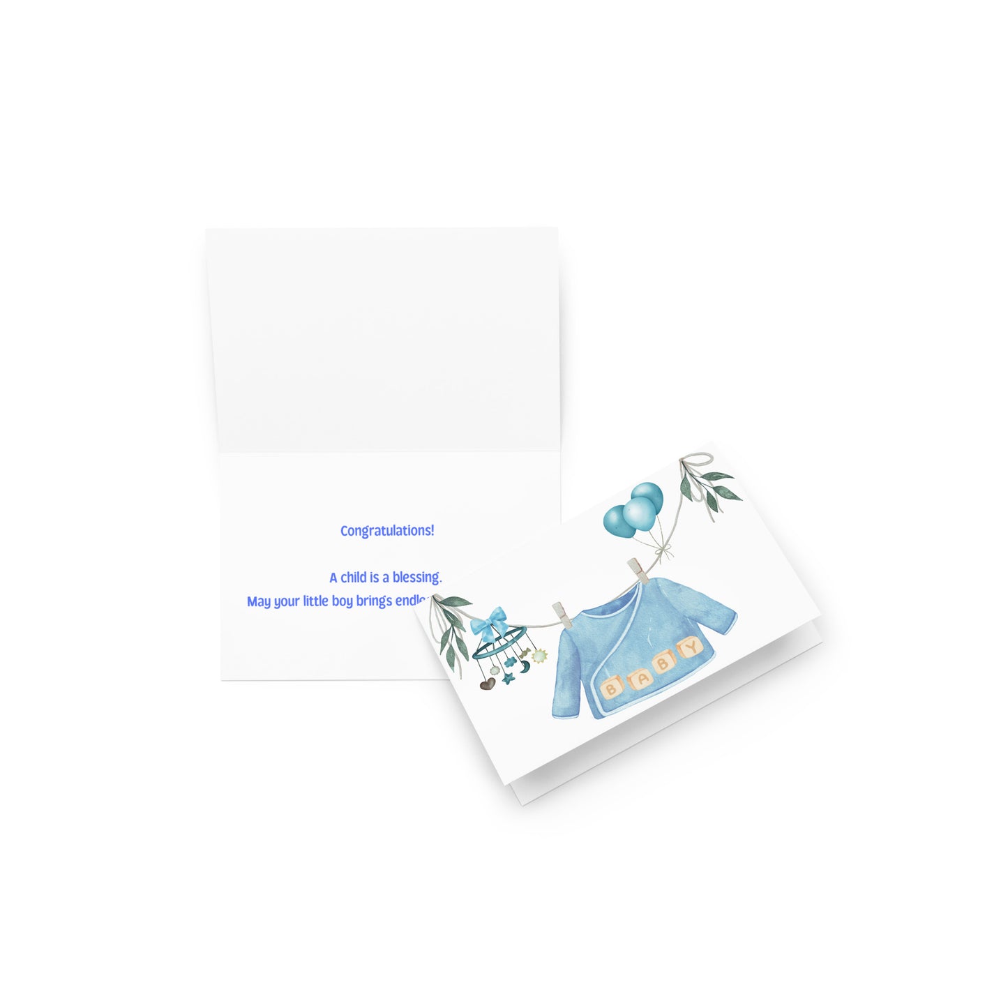 NEWBORN BOY GREETING CARD