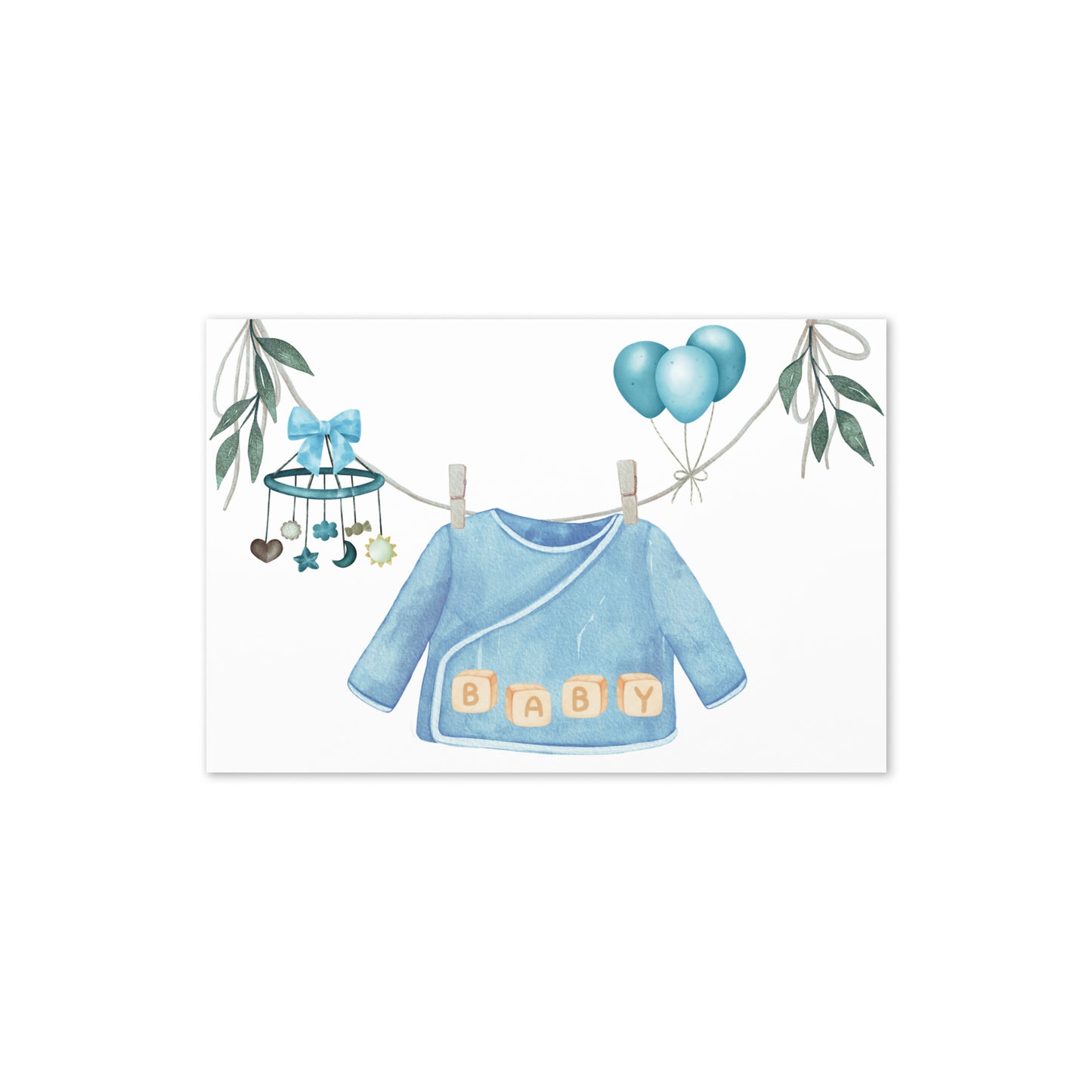 NEWBORN BOY GREETING CARD