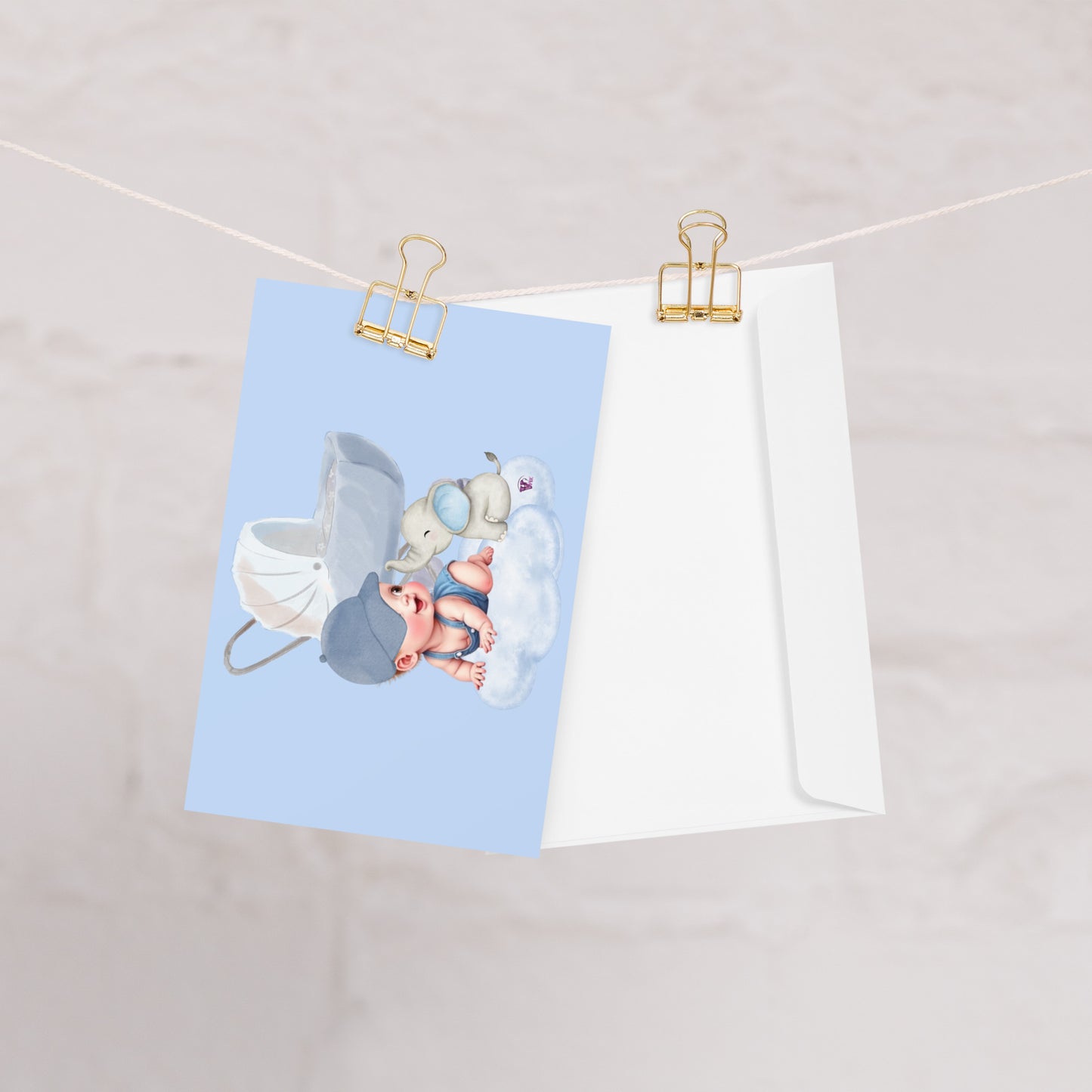 NEWBORN BABY BOY GREETING CARD