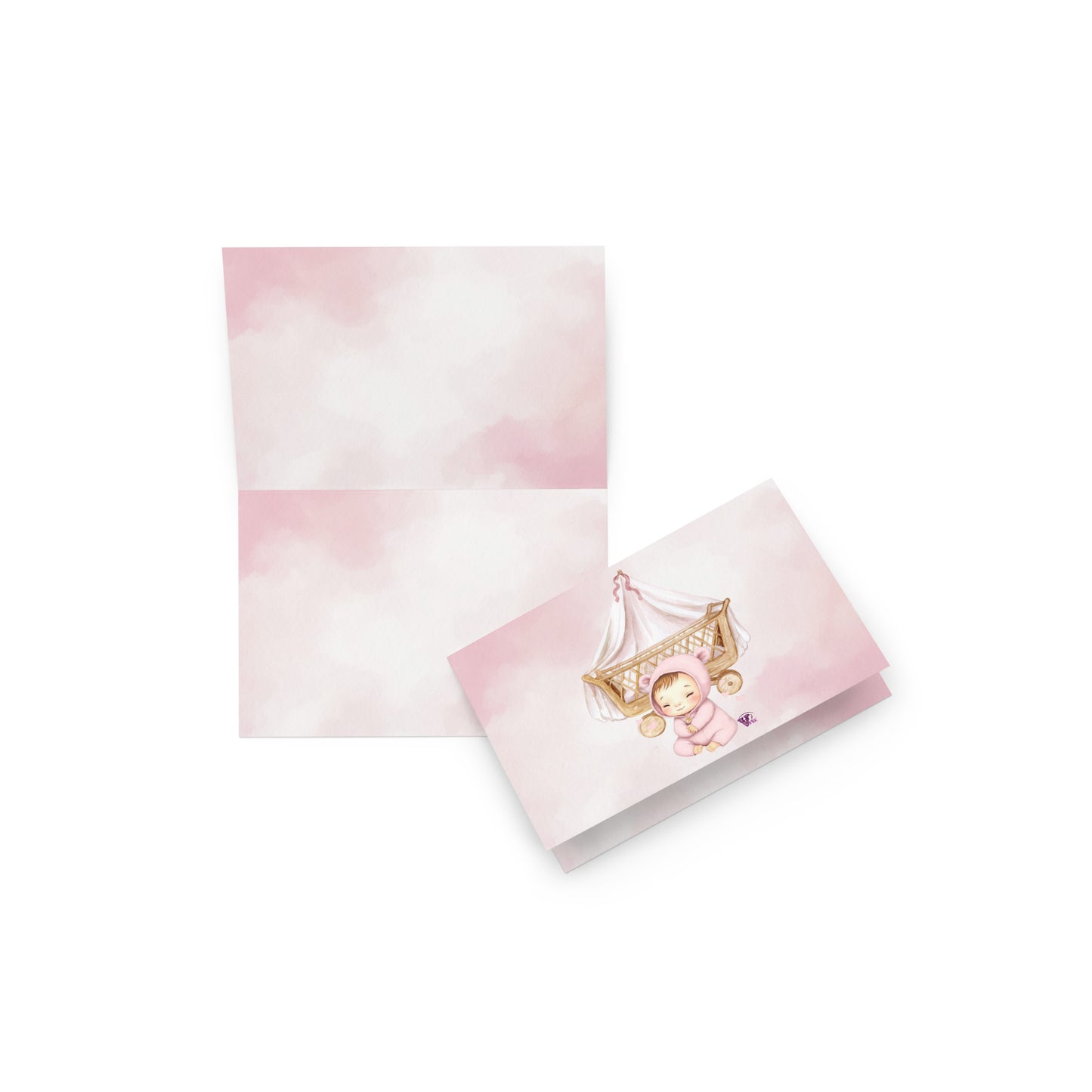 NEWBORN BABY GIRL GREETING CARD