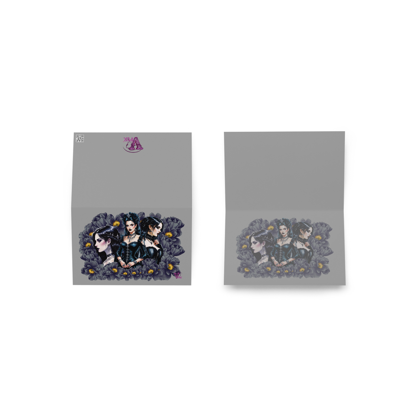 GOTH FLORAL GREETING CARD