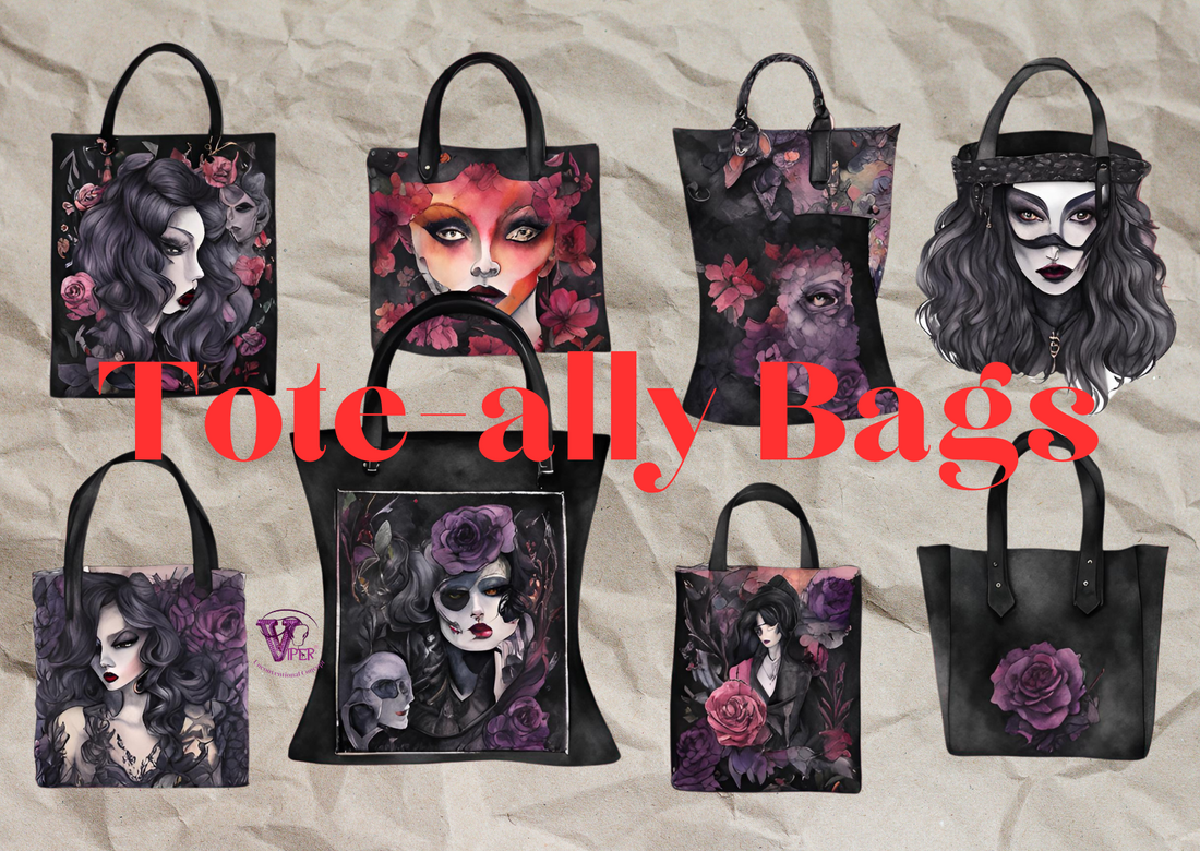 Tote-ally Gothic: Embracing the Dark and Sparkling Side of Tote Bag Fashion