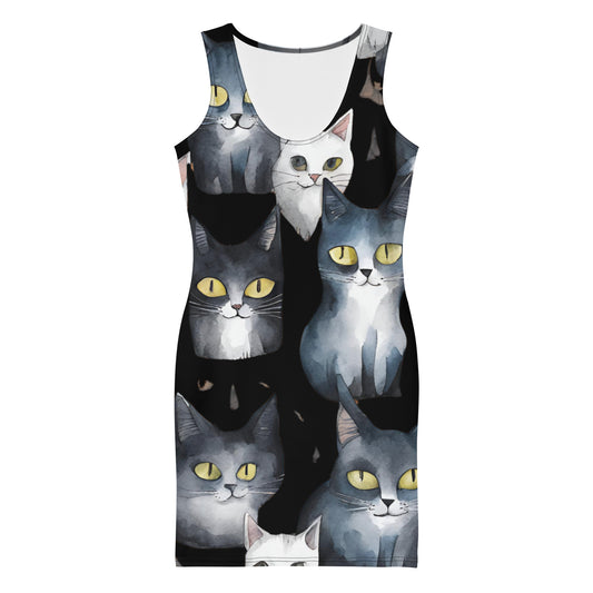 CATS BODYCON DRESS