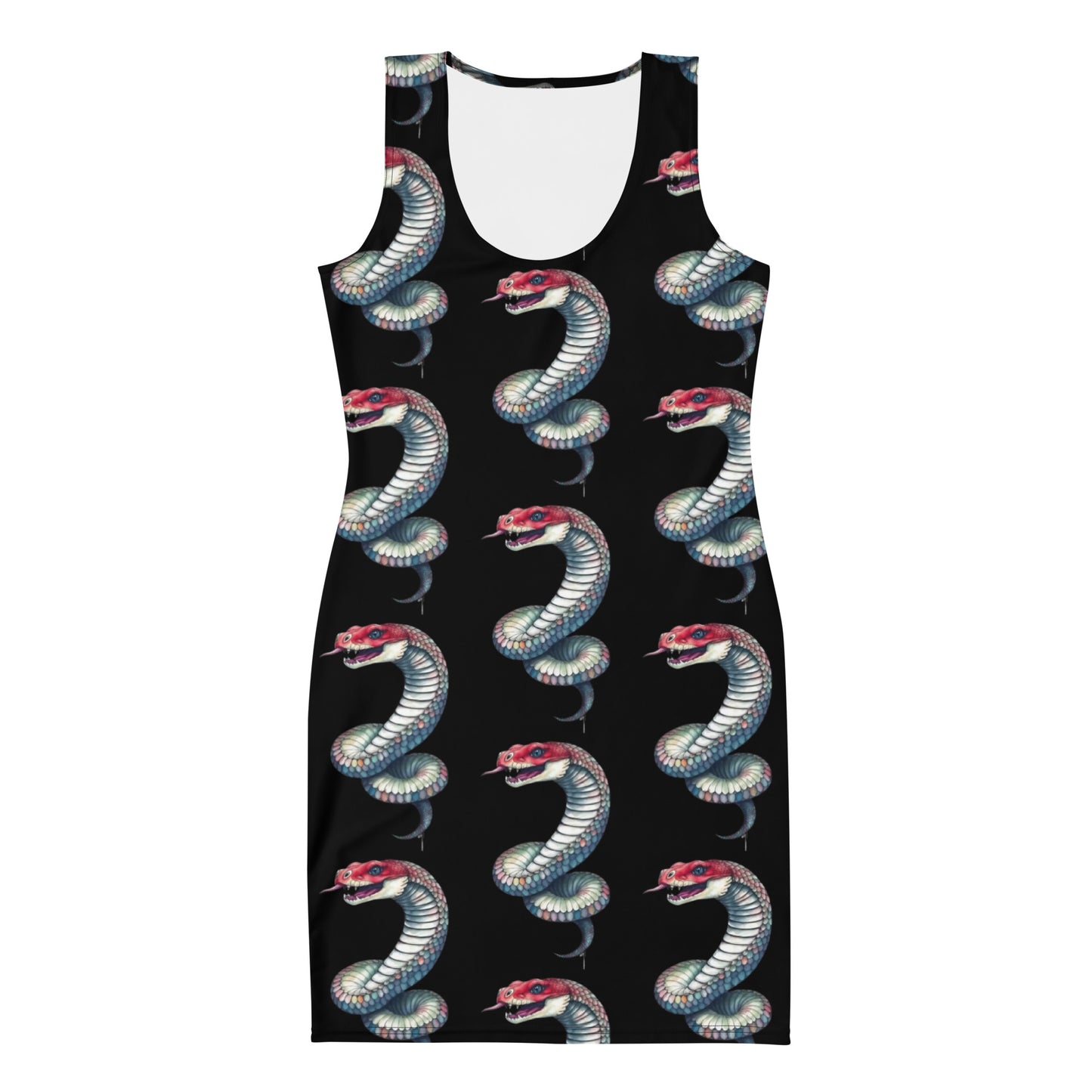 GOTH SNAKE  BODYCON DRESS