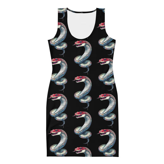 GOTH SNAKE  BODYCON DRESS