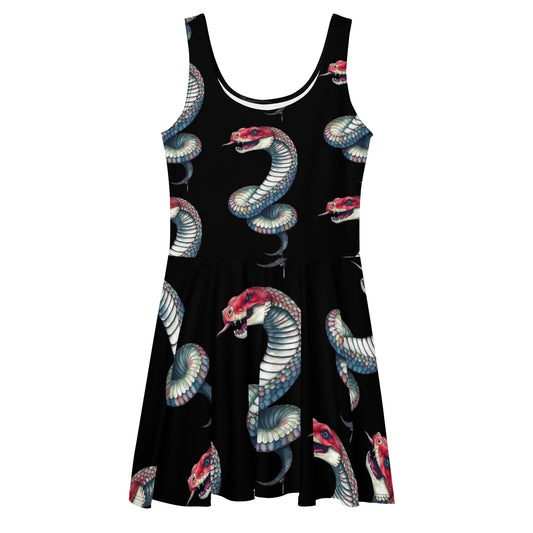 SNAKE SKATER DRESS