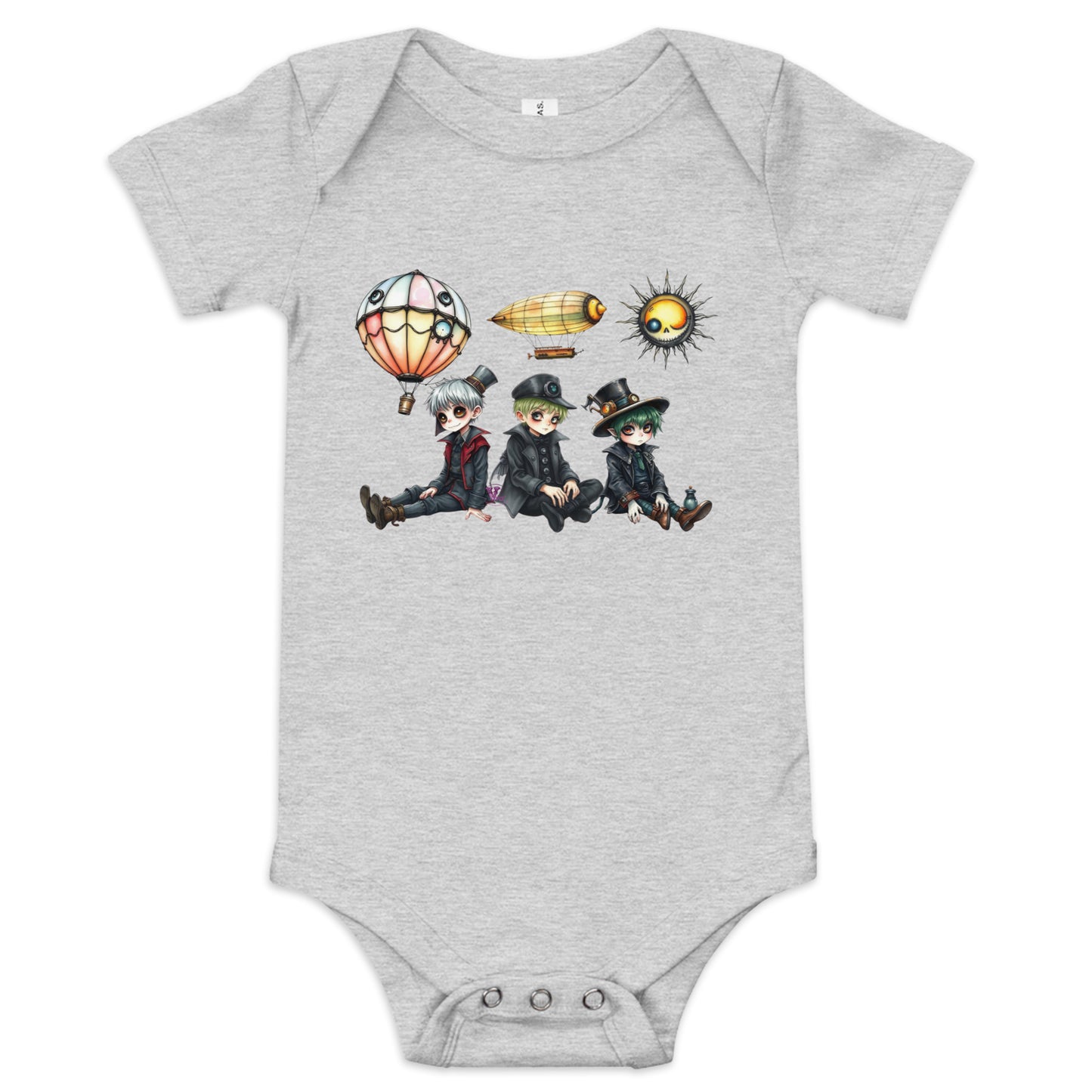 STEAMPUNK KIDS BABY SHORT SLEEVE ONE PIECE