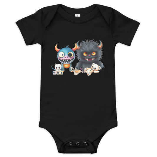 CREEPY LITTLE MONSTERS - BABY SHORT SLEEVE ONE PIECE