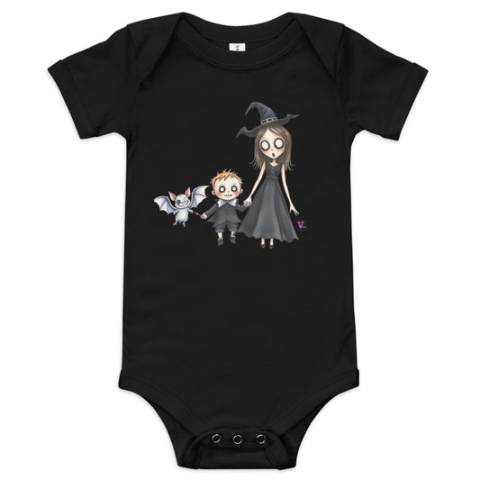 goth  BABY SHORT SLEEVE ONE PIECE