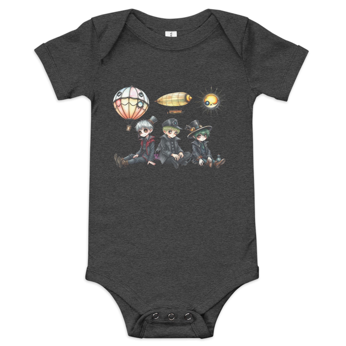 STEAMPUNK KIDS BABY SHORT SLEEVE ONE PIECE