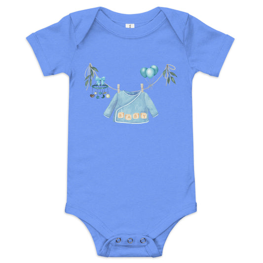 BABY BOY SHORT SLEEVE ONE PIECE