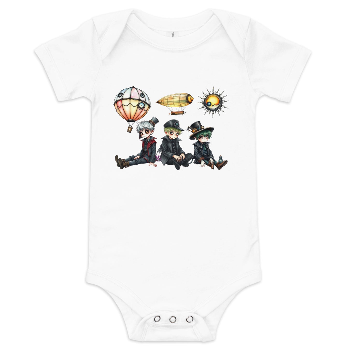 STEAMPUNK KIDS BABY SHORT SLEEVE ONE PIECE