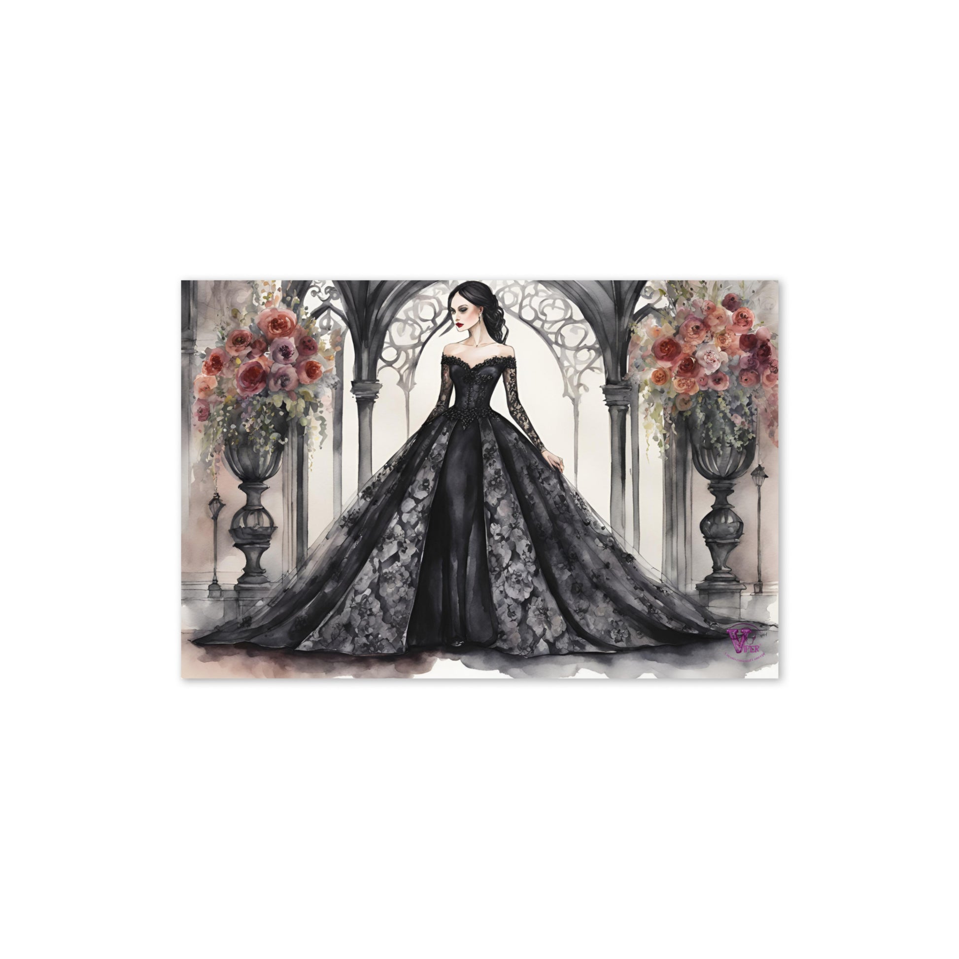 GOTH BRIDE  WEDDING CARD