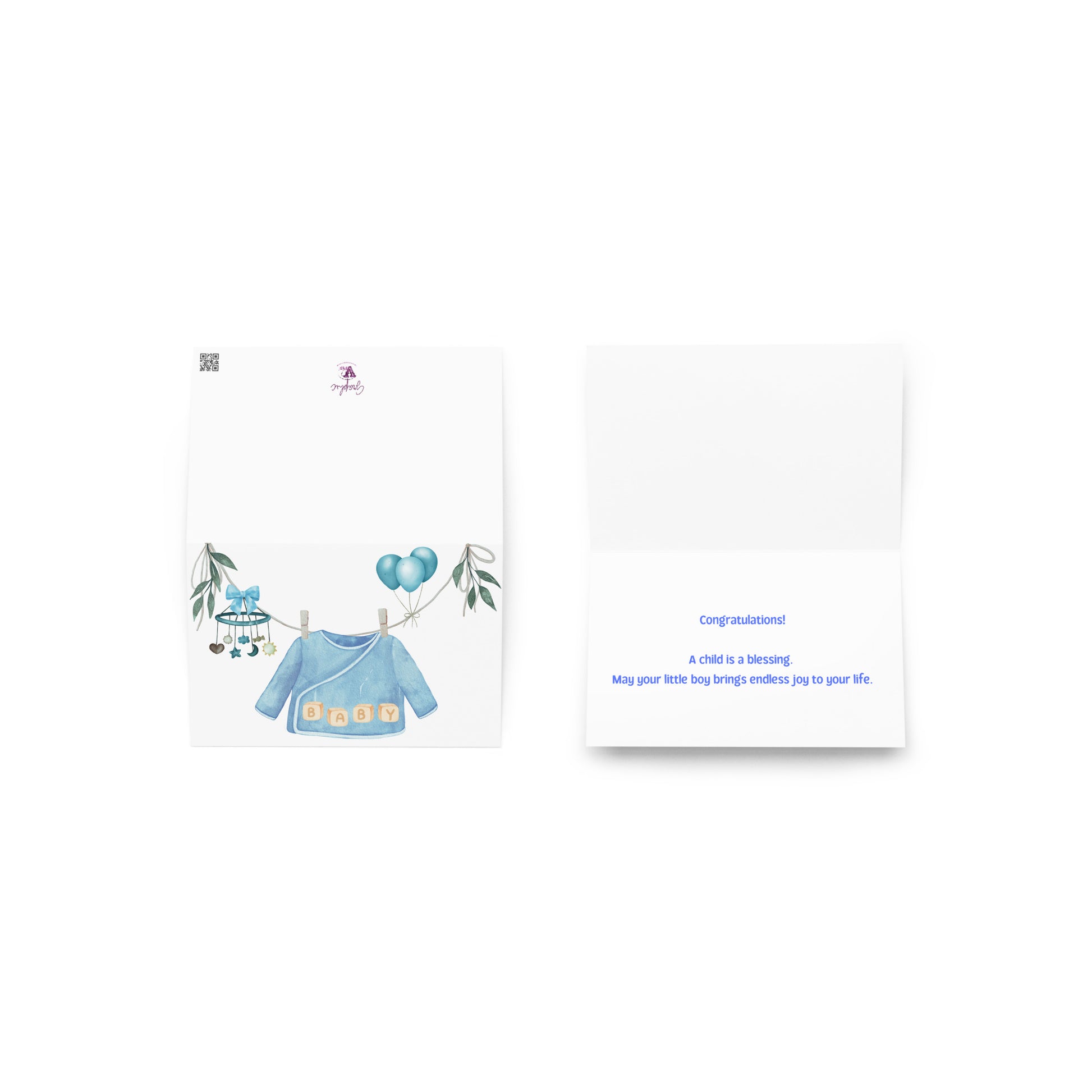 NEWBORN BOY  GREETING CARD