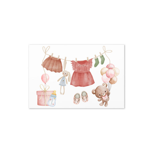 newborn GIRL  CARD