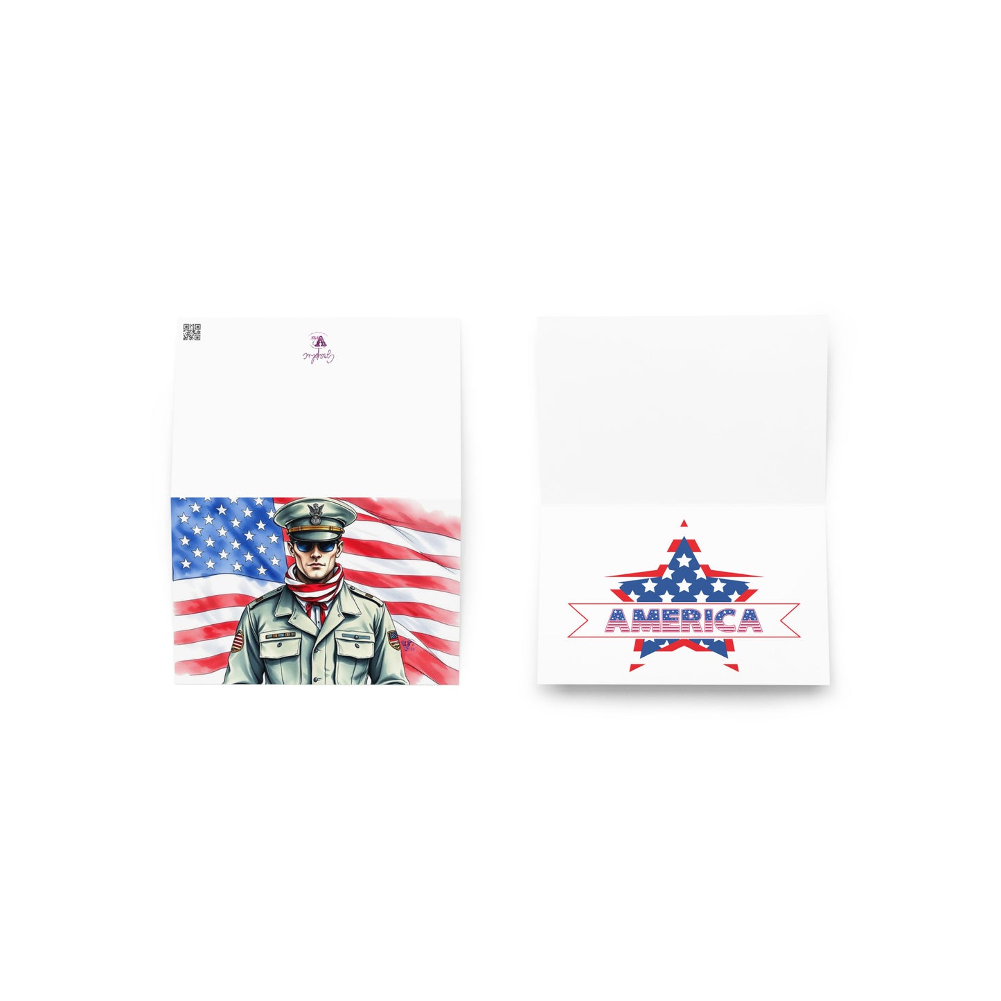 HAPPY 4TH JULY MILITARY GREETING CARD