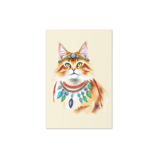 BOHO CAT GREETING CARD
