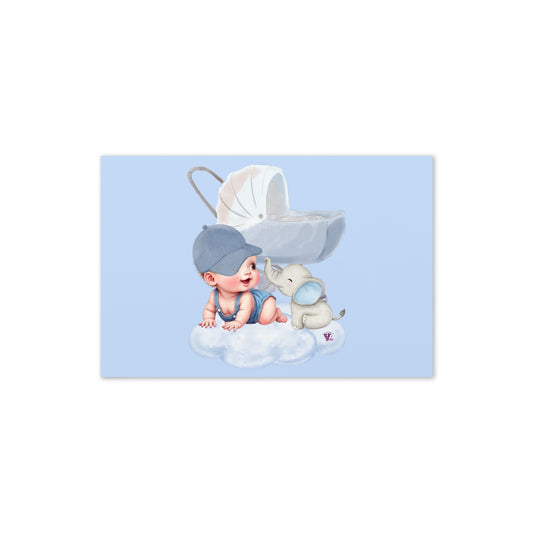 NEWBORN BABY BOY GREETING CARD