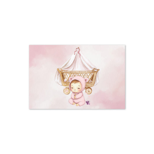 NEWBORN BABY GIRL GREETING CARD